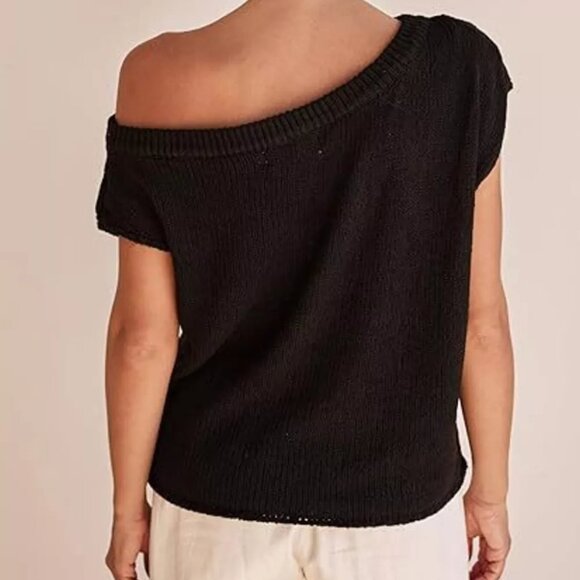 One-Shoulder Knit Sweater - Picture 6 of 7